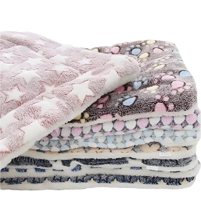 Washable Soft Fleece Pet Bed Blanket