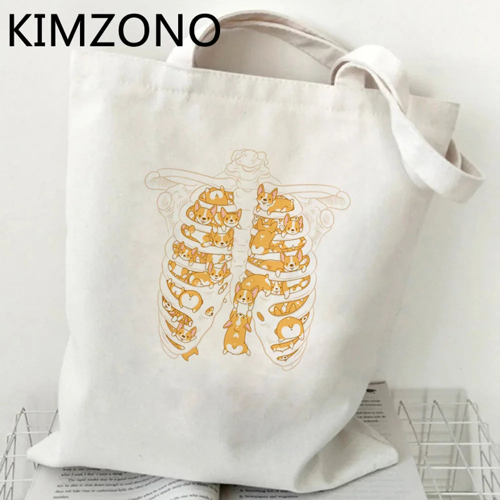 Corgi Cotton Tote Bag