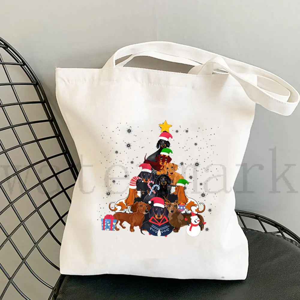 Dachshund Canvas Shopper Bag