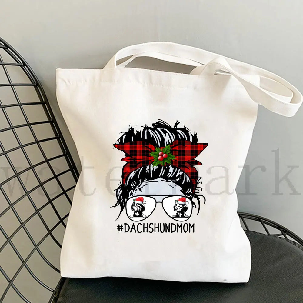 Dachshund Canvas Shopper Bag