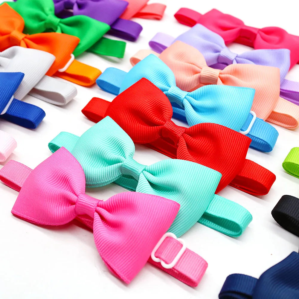 10pcs Dog Bowtie Collar Set