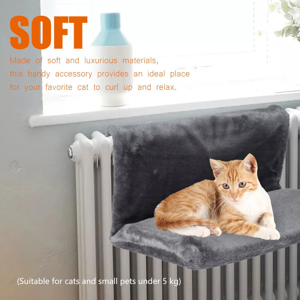 Cat Radiator Bed Warm Fleece Hammock