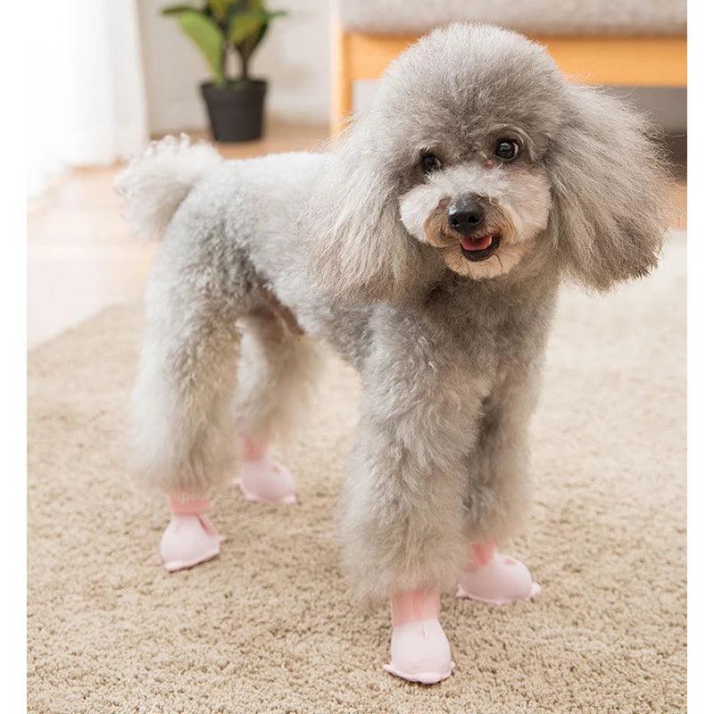 Waterproof Pastel Dog Rainshoes Silicone