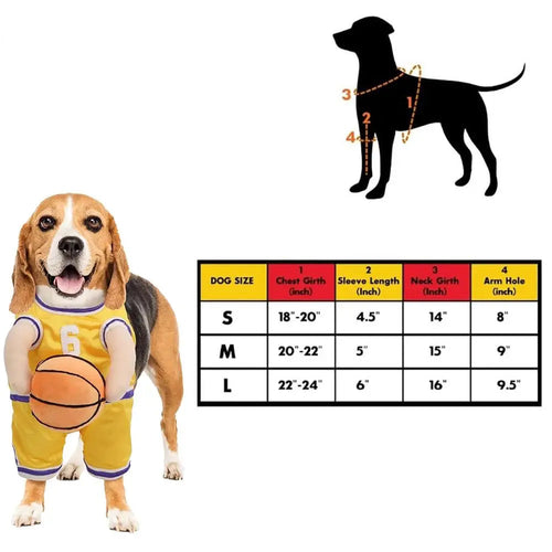 Basketball Playing Inspired Dog Costume for Australian dogs