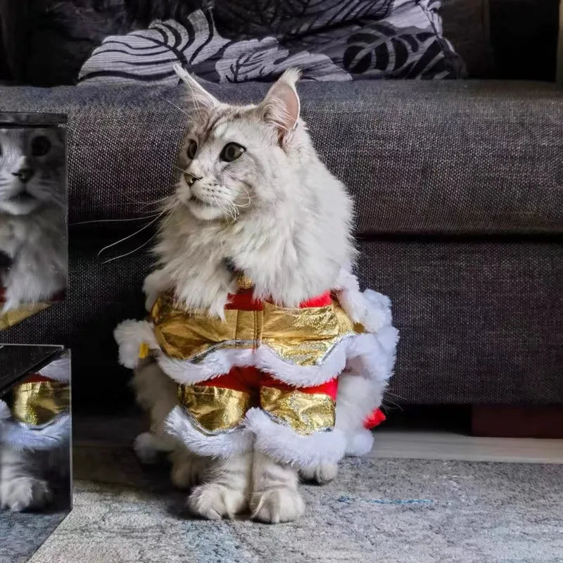 Spring Festival Lion Dance Custome for Pets