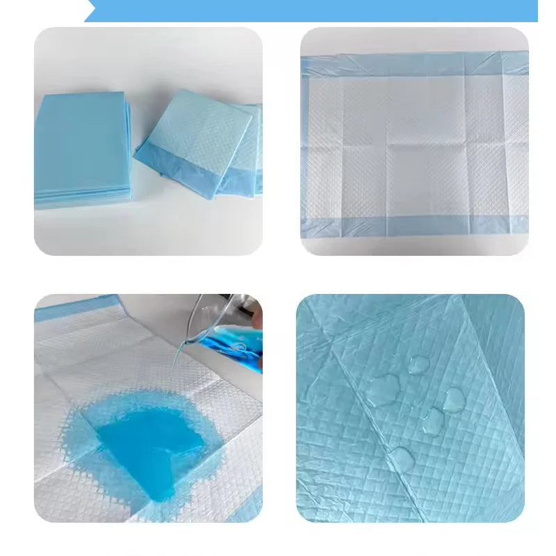 The Blue Absorbent Pet Training Pads, shown again in closer detail
