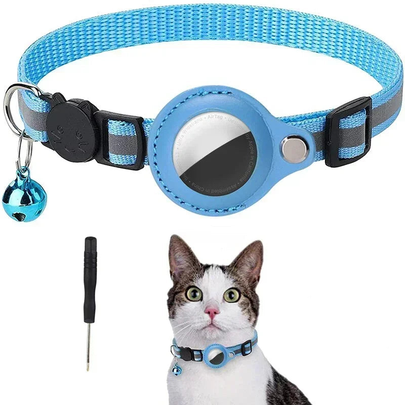 Cat Collar With Bell And AirTag Holder