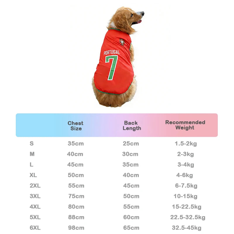 Quick Dry Dog Soccer Jersey Vest