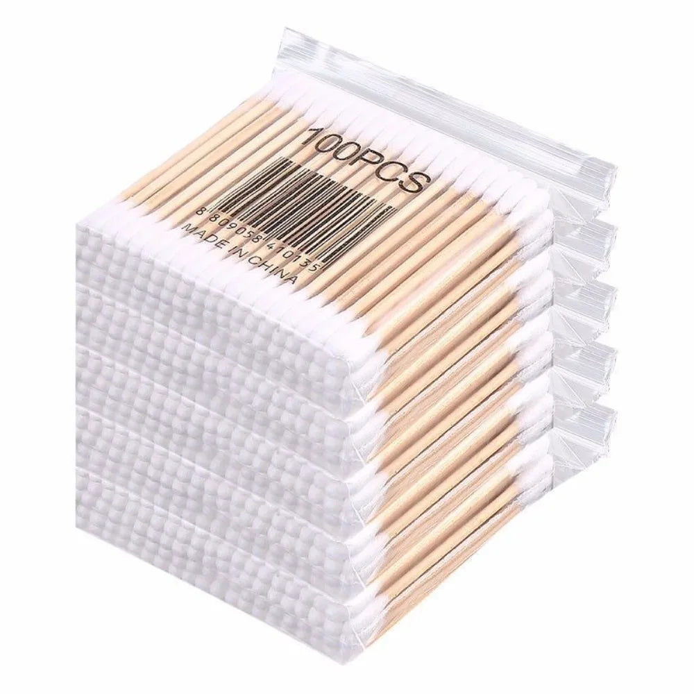 Wood Stick Cotton Double Head Swabs
