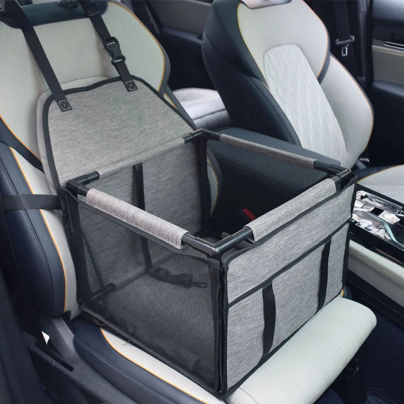Car Travel Dog Seat Carrier in Light Grey