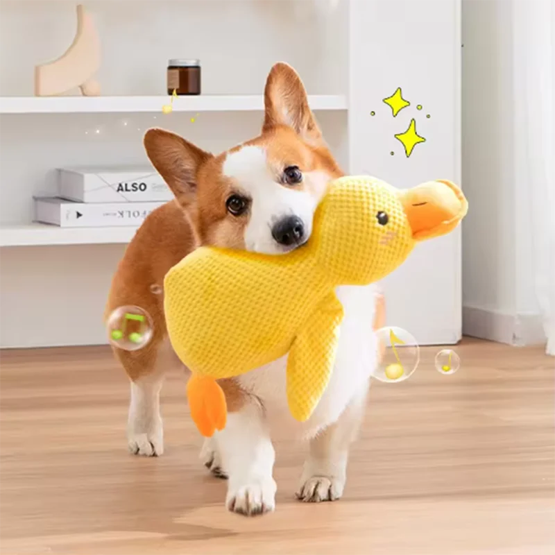 Yellow Duck Boredom-Relief Dog Toy