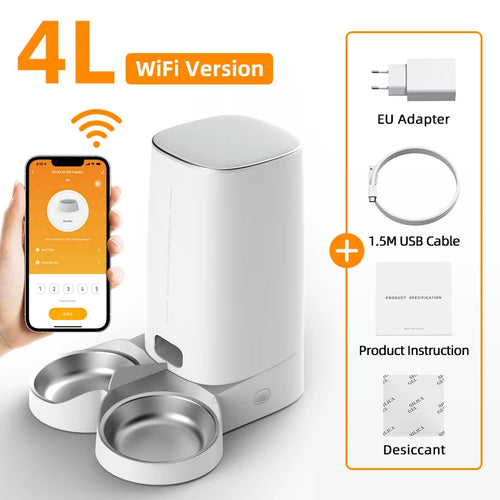 Smart Automatic Pet Feeder with WiFi for pets