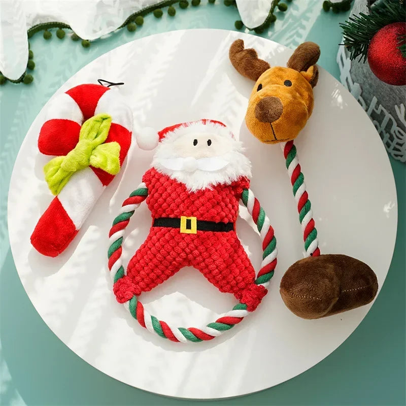 Christmas Plush Chew Toys for Pets