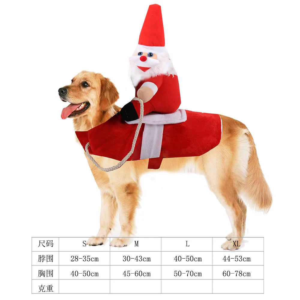 Funny Cowboy/Santa Riding Dog Costume