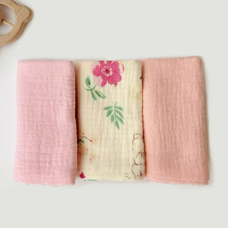 Another photo of the Soft Cotton Face Bath Handkerchief Towel Set