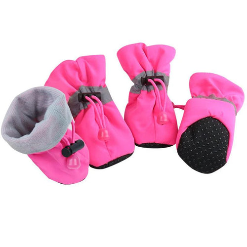 4 PCS Waterproof Corduroy Puppy Shoes - RPBA Shop