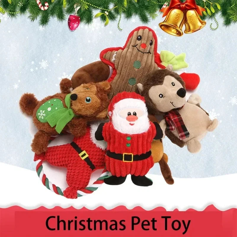 Christmas Plush Chew Toys for Pets