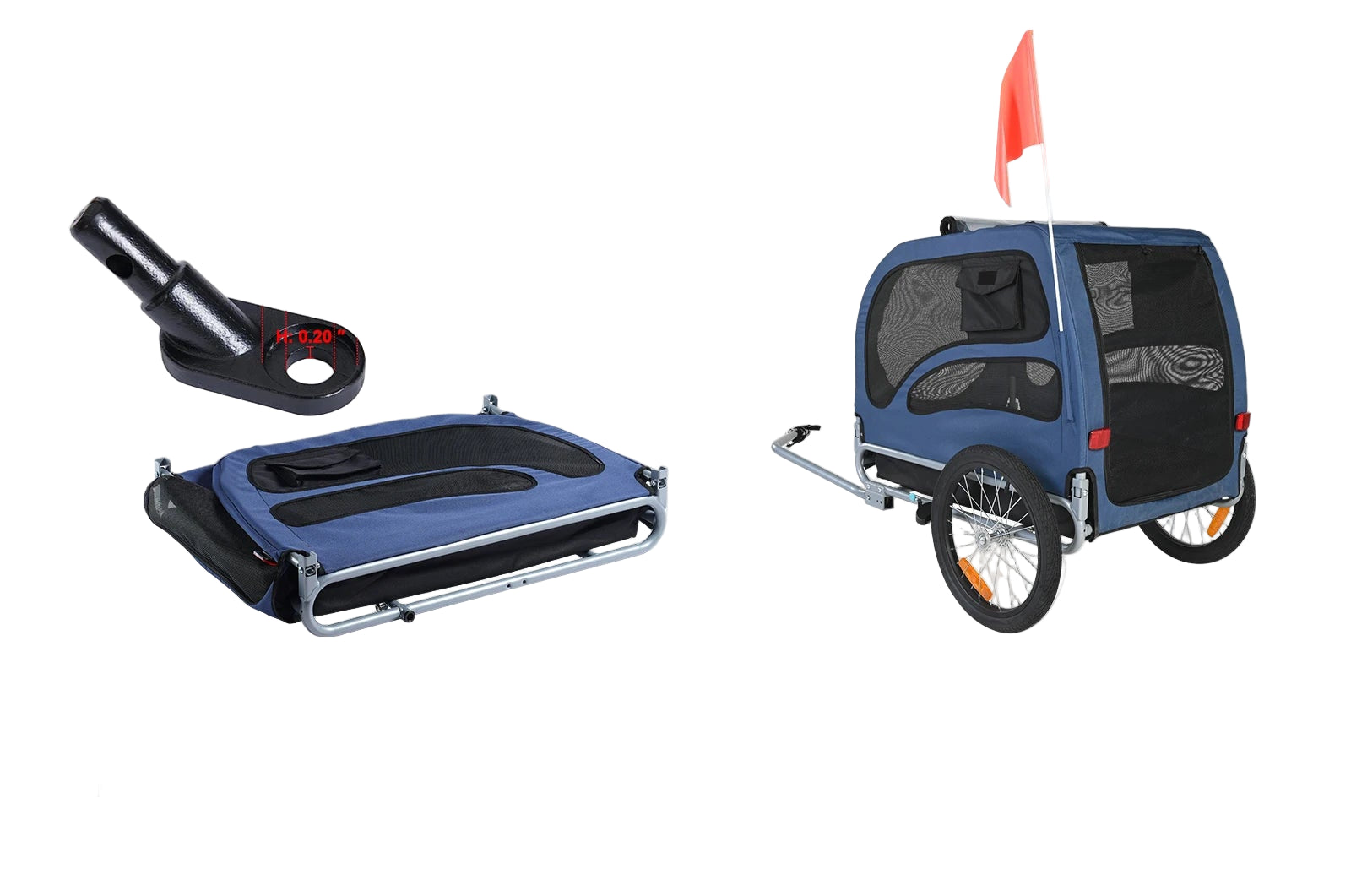 Pet Collapsible Bicycle Cart