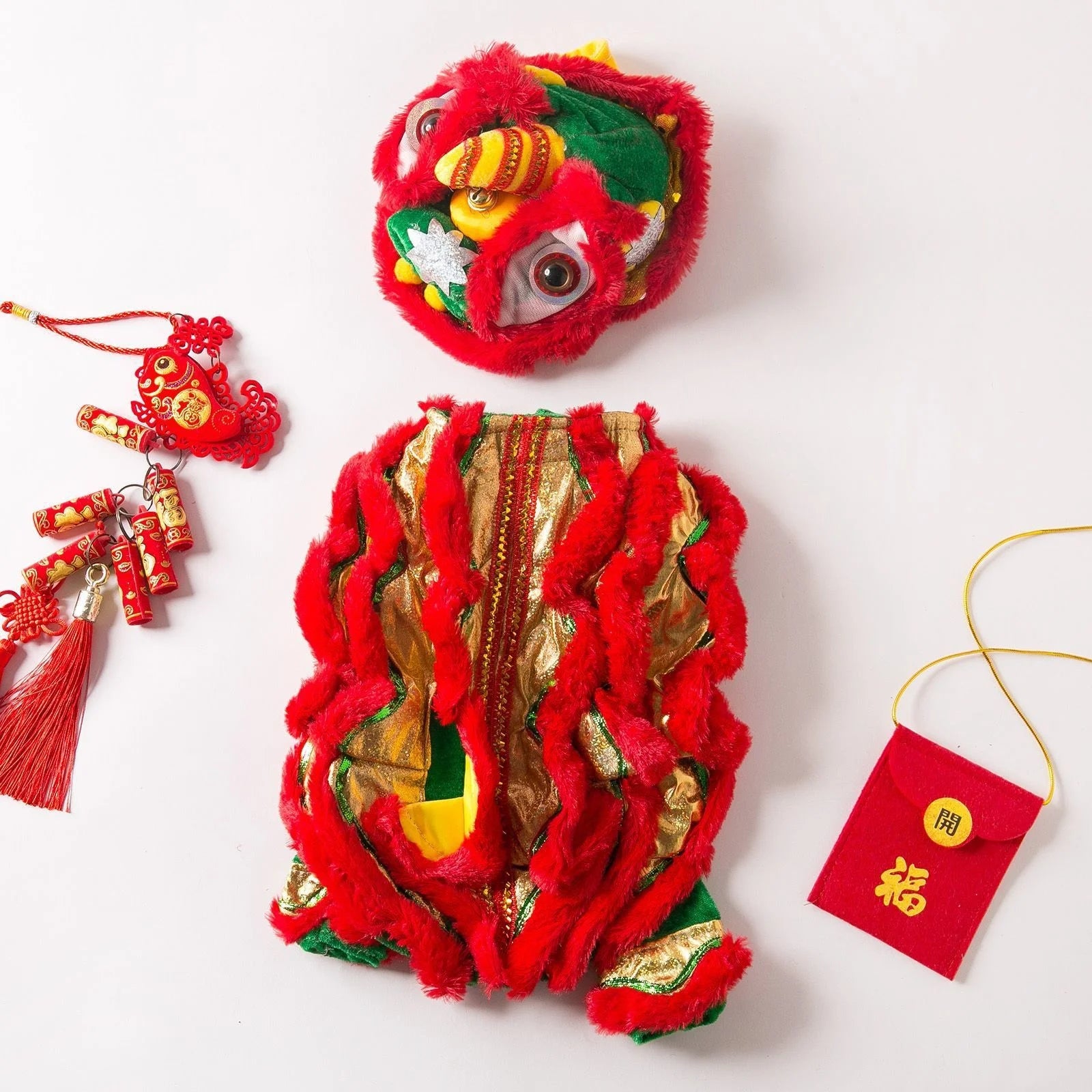 Spring Festival Lion Dance Custome for Pets