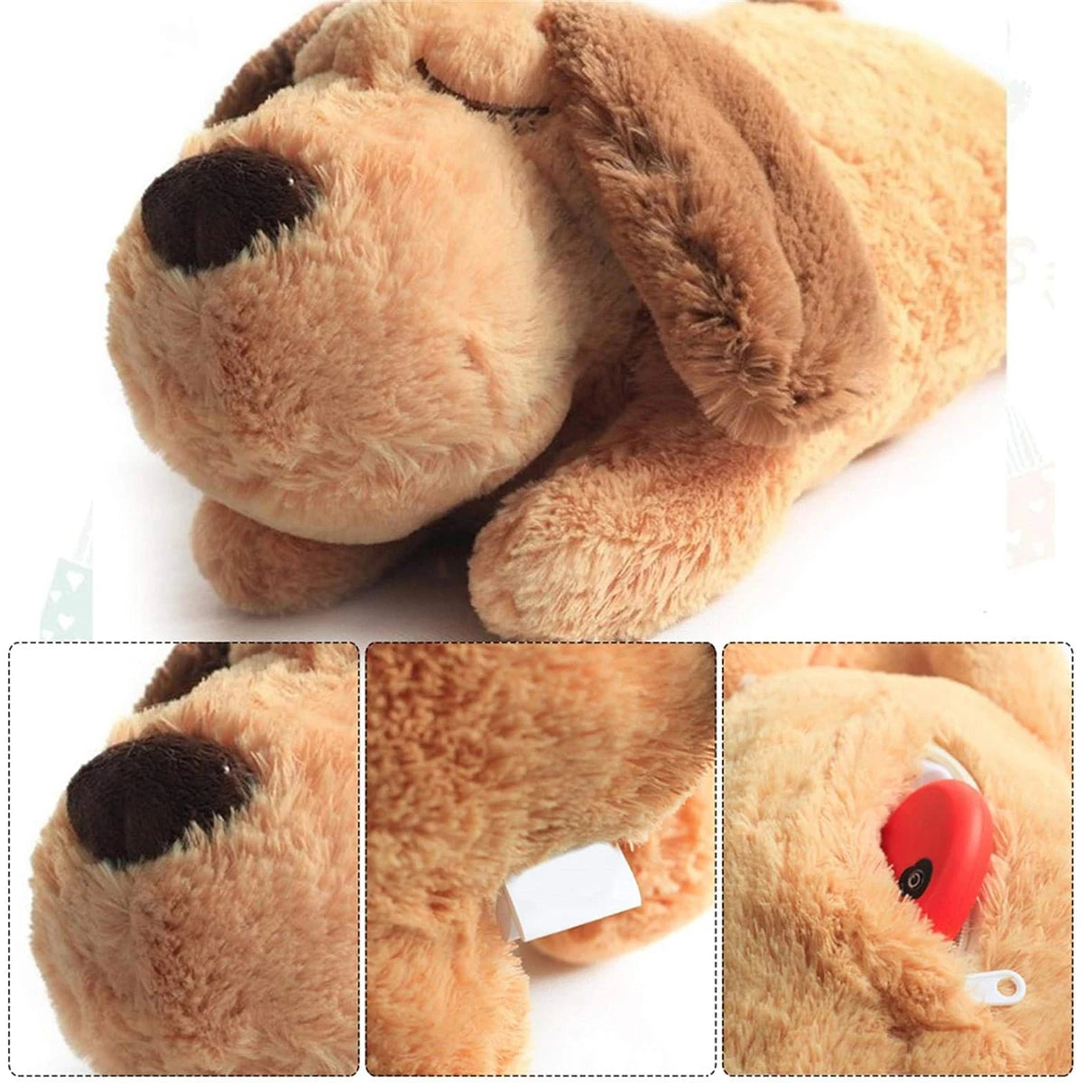 Heartbeat Plush Dog Toy