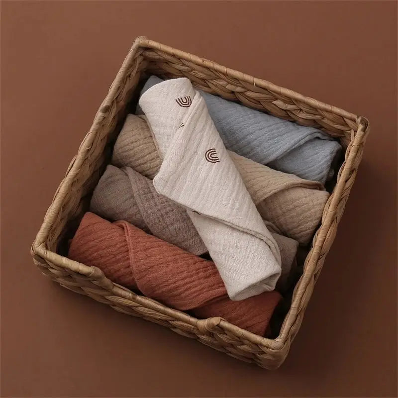 Extra product shot of the Soft Cotton Face Bath Handkerchief Towel Set