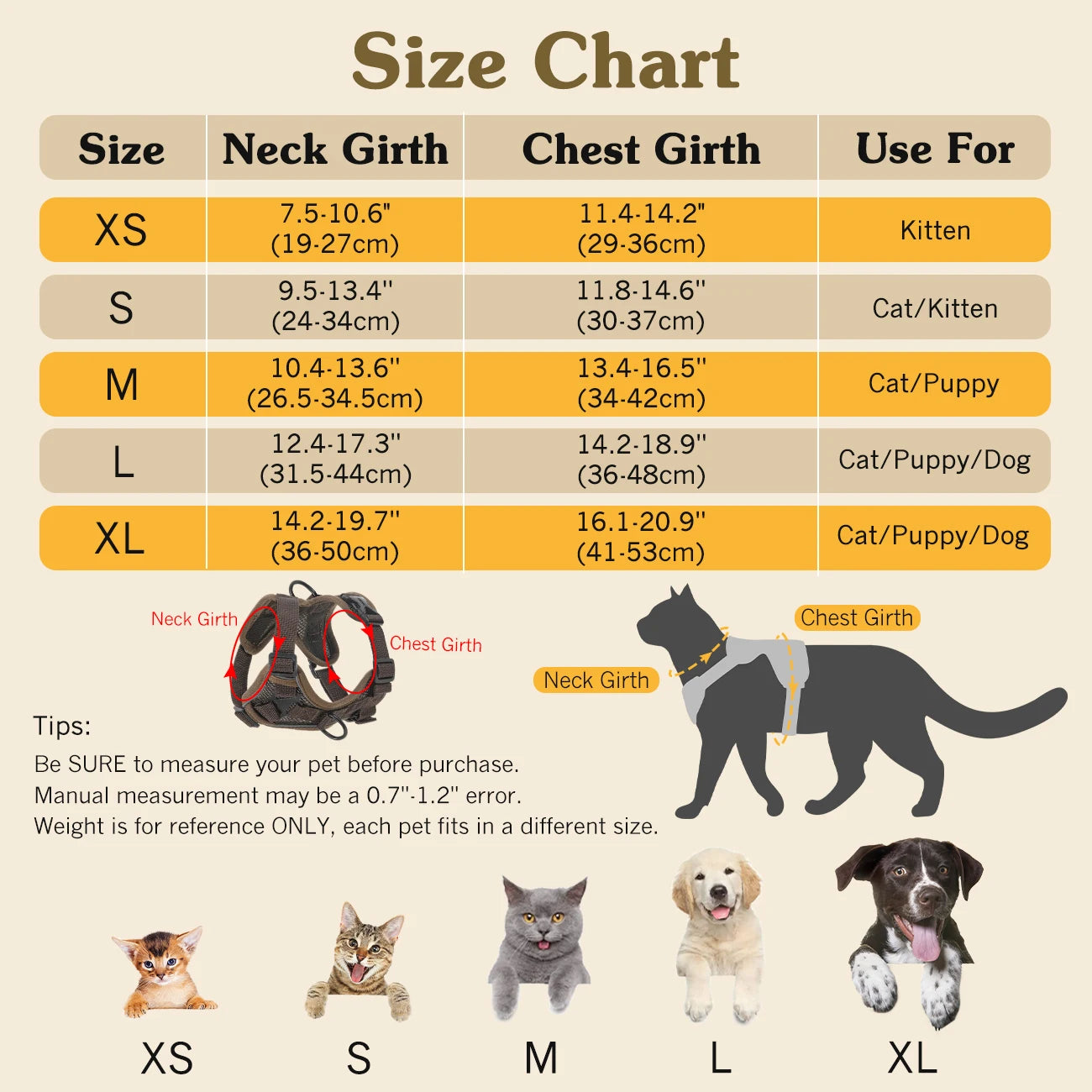 Breathable Reflective Cat Harness Set