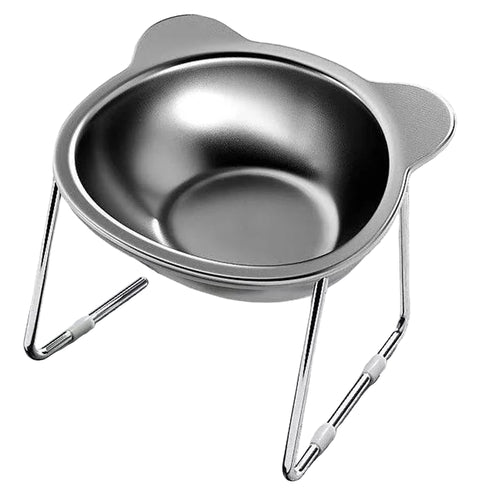 Cats Stainless Steel Tilted Neck Guard Food Bowl available from RPBA Shop