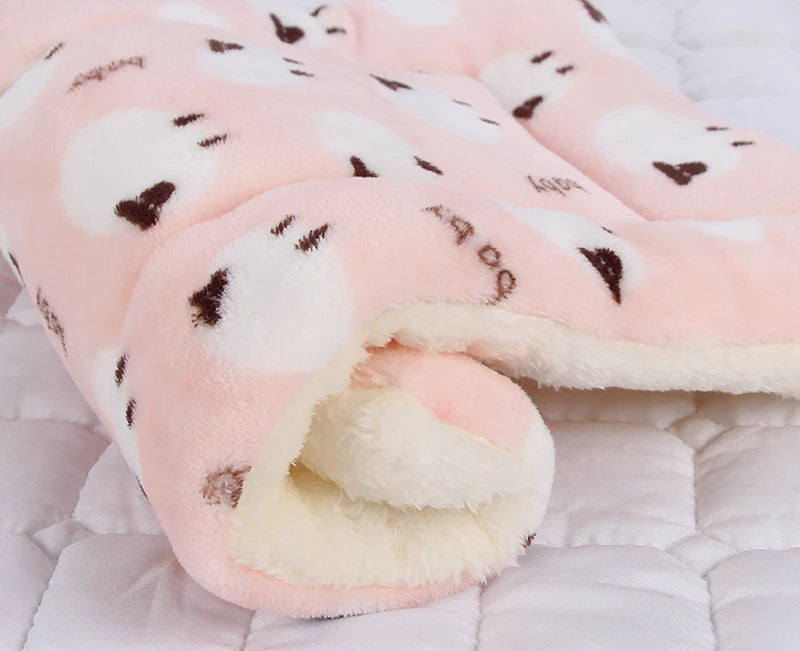 Washable Soft Fleece Pet Bed Blanket