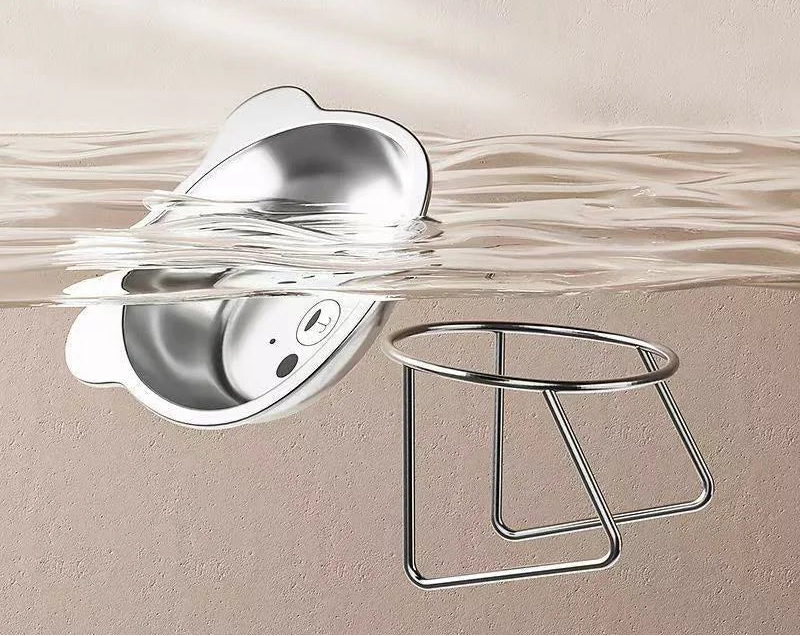 Cats Stainless Steel Tilted Neck Guard Food Bowl