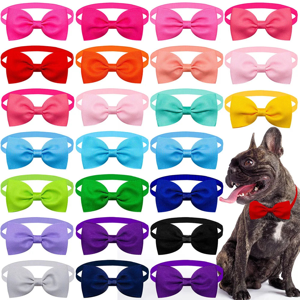 10pcs Dog Bowtie Collar Set