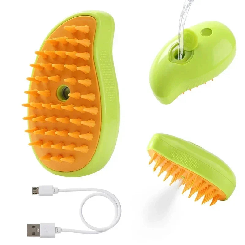 3-in-1 Steamy Hair Brush for Cats and Dogs