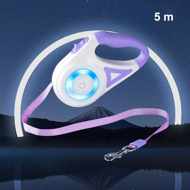 LED Luminous Retractable Dog Leash