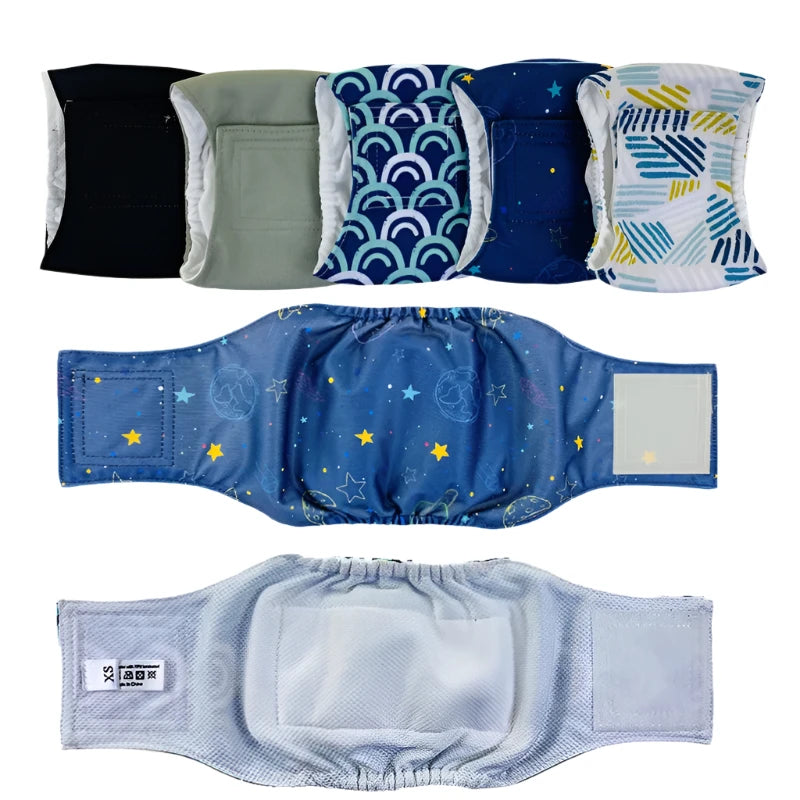 Reusable Waterproof Male Dog Diapers - Breathable Belly Bands