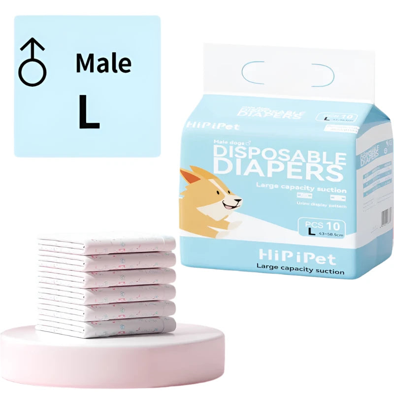 10pcs Disposable Pet Diapers for Male and Female Dog