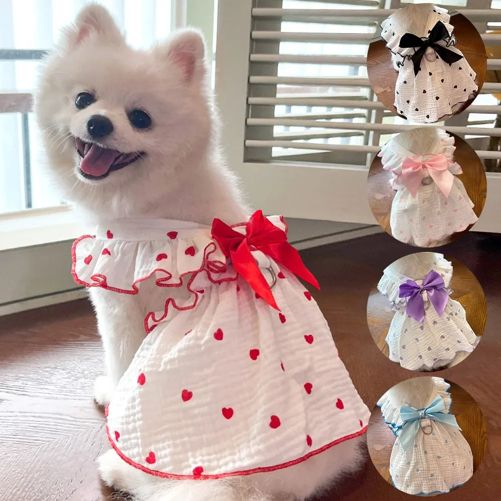Cotton Fabric Pet Dress for Spring and Summer