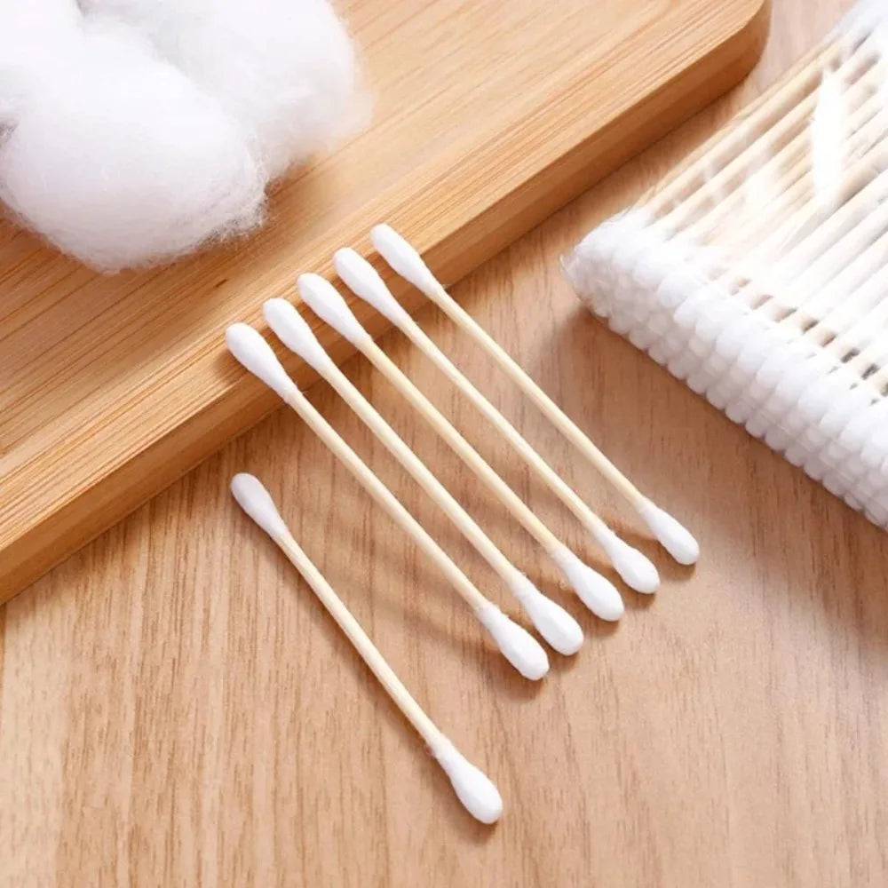 Wood Stick Cotton Double Head Swabs