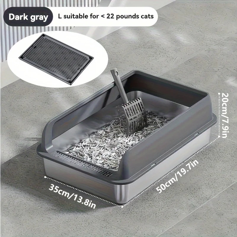 Leak Proof Stainless Steel Cat Box