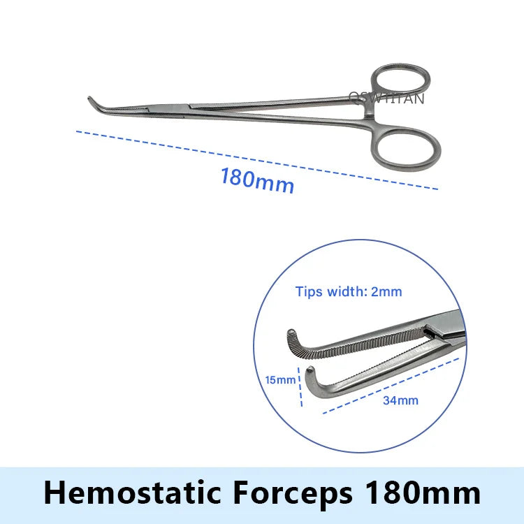 Stainless Steel Hemostatic Forceps for Pets