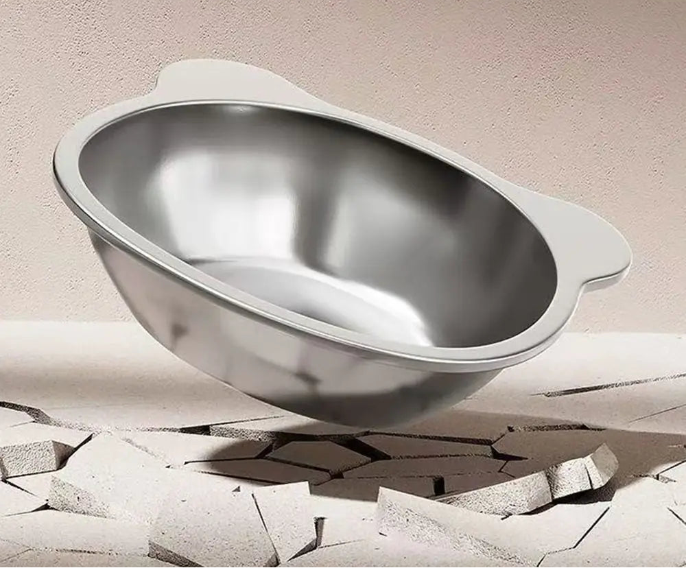Raised Stainless Steel Cat Food Bowl