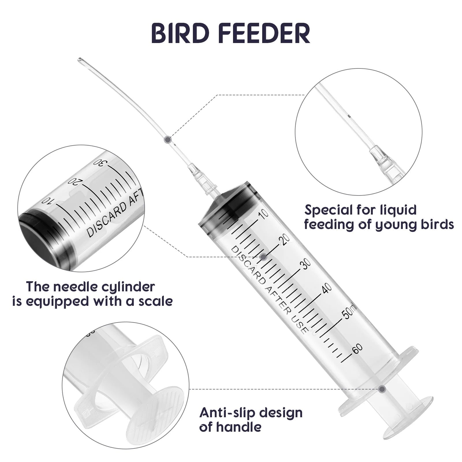 3pcs Set Feeding Syringe for Small Animals