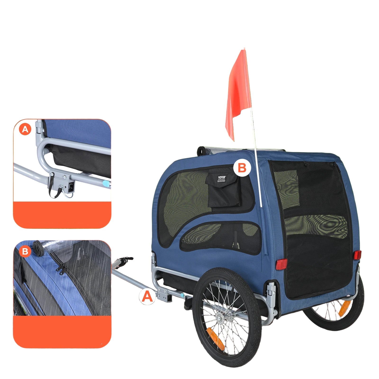 Pet Collapsible Bicycle Cart