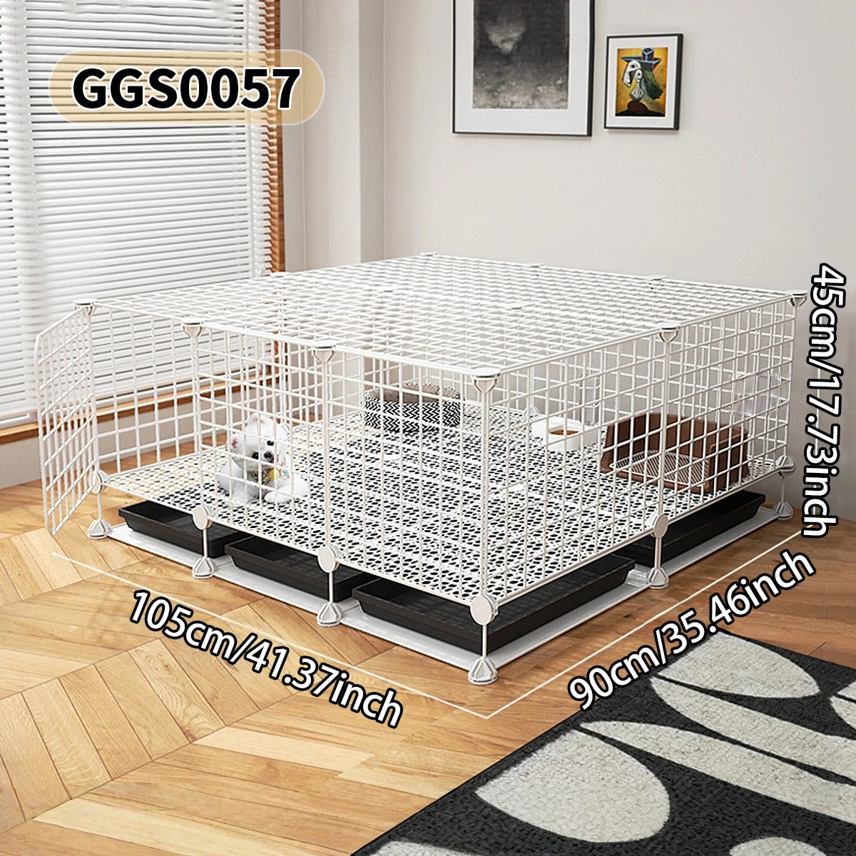 Indoor Pet Cage with Toilet for Small Pets