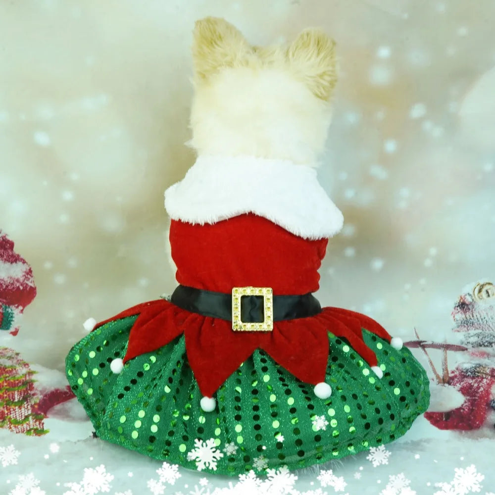 Santa Christmas Dress for Dogs and Cats