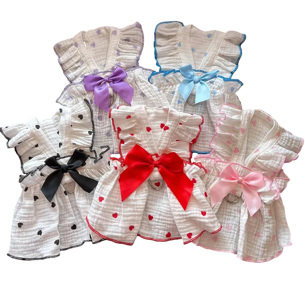 Cotton Fabric Pet Dress for Spring and Summer