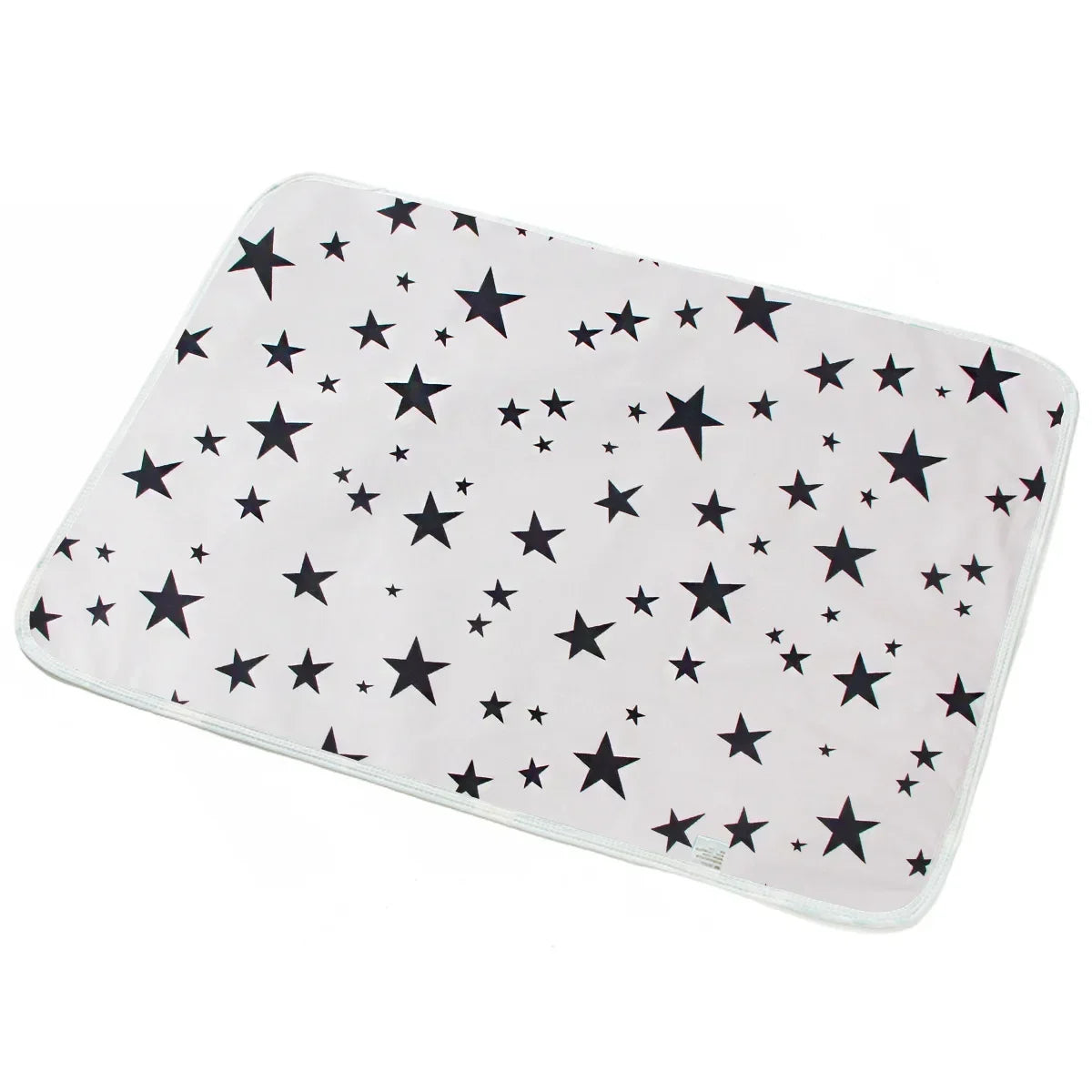 Washable Dog Pee Pad in Black Stars pattern