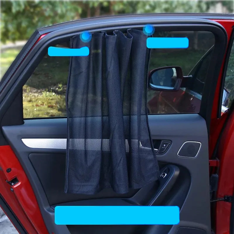 Magnetic Car Window Mesh Curtain