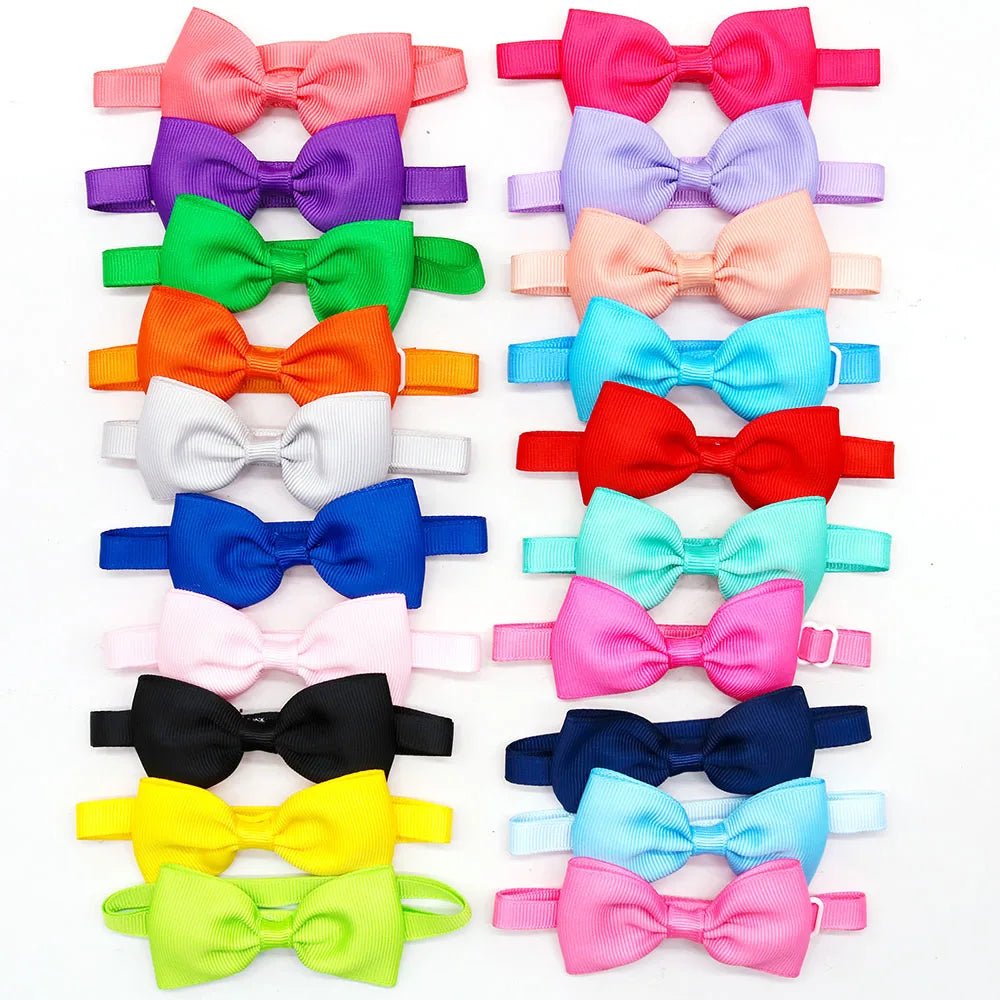 10pcs Dog Bowtie Collar Set