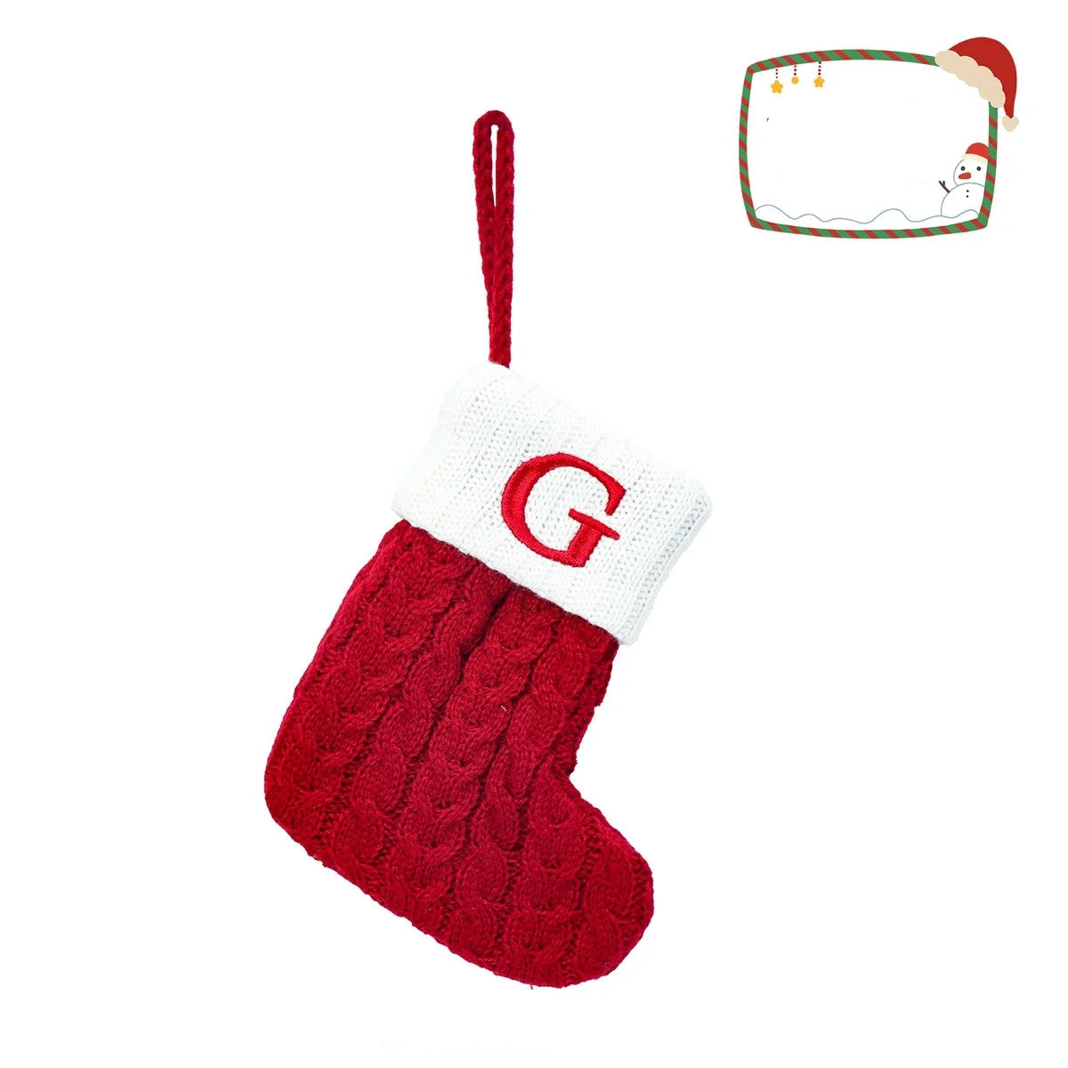 Knitted Snowflake Christmas Stocking