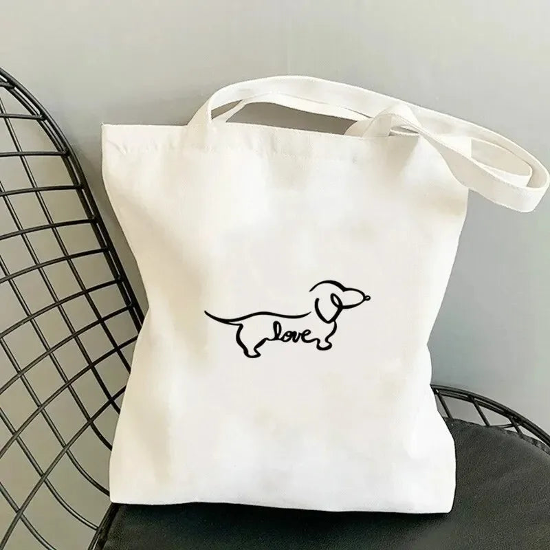 Dachshund Dog Print Shoulder Bag
