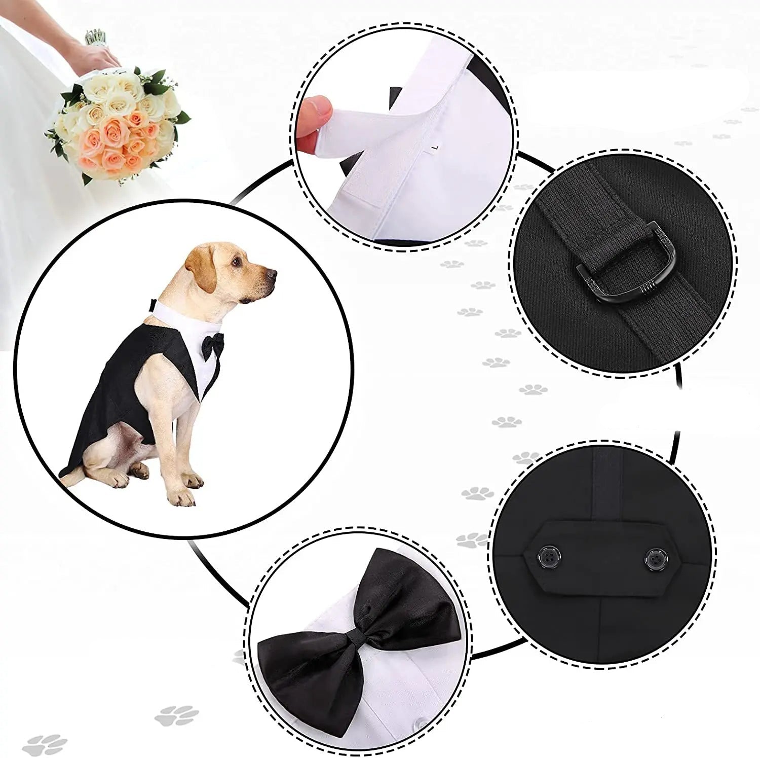 Pet Formal Wear Tuxedo Shirt